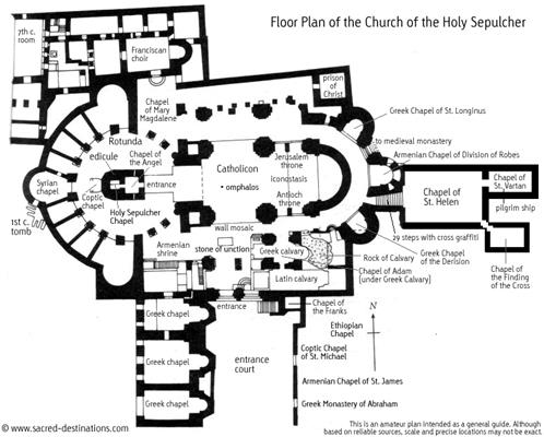 Church of the Holy Sepulchre Floor Plan