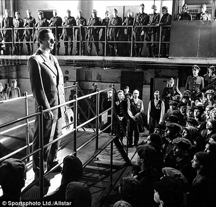 Image result for Schindler addressing his workers