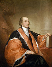 Formal portrait of Chief Justice John Jay, wearing judge's robe