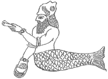 The fish on your car is called Oannes, a Babylonian symbol ...