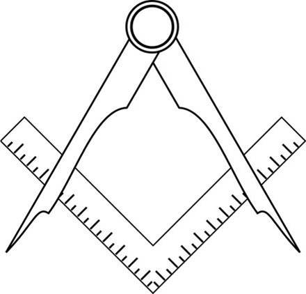Freemason symbol, square and compasses free image