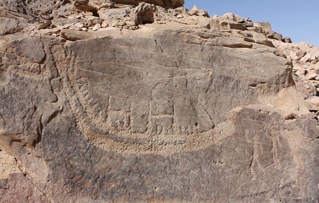 Rock carvings in egypt