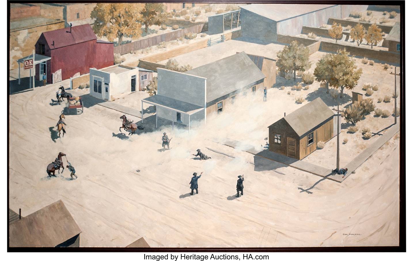 Wonderful Painting of the O.K. Corral Gunfight, Commissioned by ...