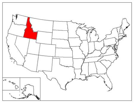 Idaho Location In The US