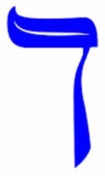 Hebrew alphabet - letter dalet gematria door Vector Image