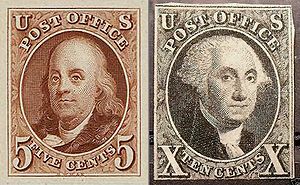 https://upload.wikimedia.org/wikipedia/commons/thumb/b/b2/First_US_Stamps_1847_Issue.jpg/300px-First_US_Stamps_1847_Issue.jpg